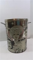 Hollywood Actor Popcorn Can-13"H, 10 1/4" Dia