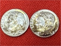 1961-D & 1962-D Roosevelt Silver Dimes