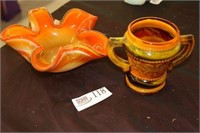 2 pcs Art Glass Bowl and Mug