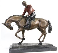 I. BONHEUR "JOCKEY ON A HORSEBACK" SCULPTURE