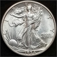 1934-P Walking Liberty Silver Half Dollar BU