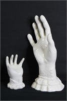 2 Vintage Porcelain Hand Figures