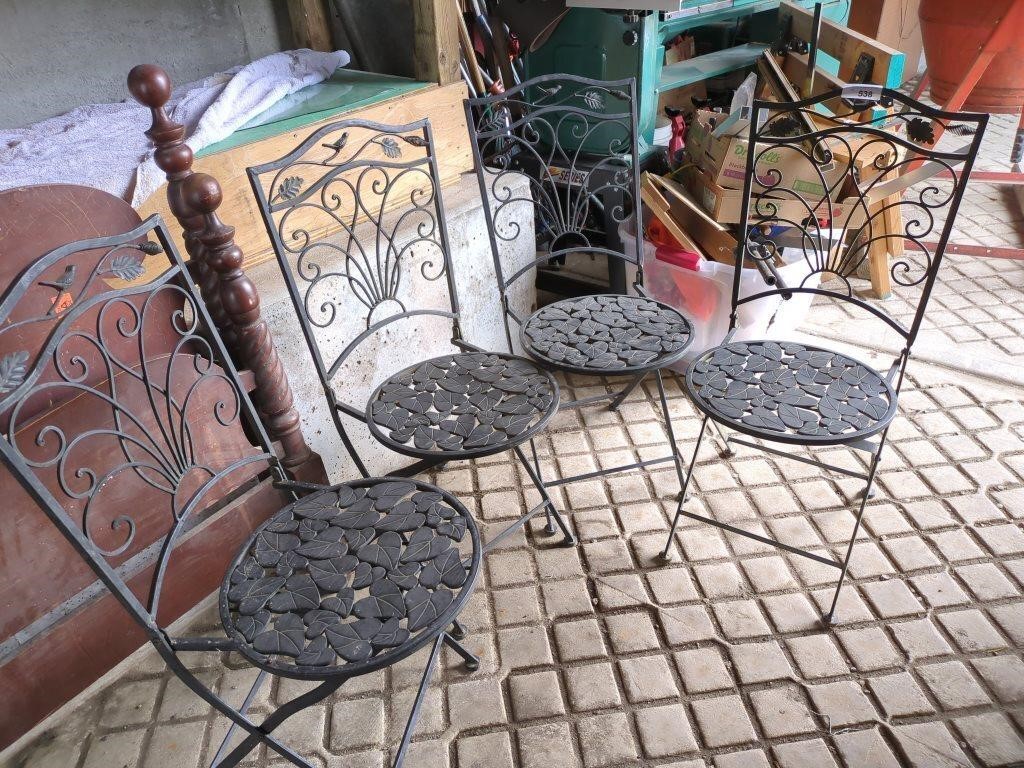 4 Metal Folding Patio / Deck Chairs