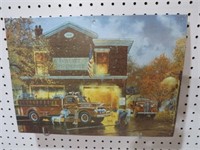 METAL VILLAGE FIRE HOUSE ADV SIGN