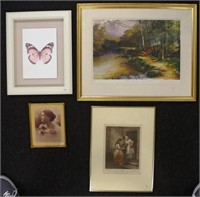 Two various framed English decorative prints