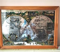 Mirrored world map