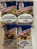 NEW (4pk) Nutty Club Nuts and Raisins