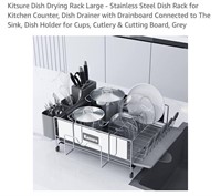 Kitsure Dish Drying Rack Large - Stainless Steel