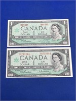 Pair of 1967 Centennial Bills