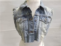 Guess jeans cut off crop top jean jacket