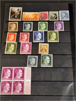Collection of Hitler/Nazi Germany stamps