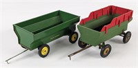 (2) 1/16 John Deere Flare Box Wagons