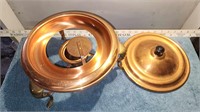 Copper and Brass Chafing Dish  including the lid