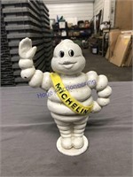 Michelin cast iron bank, approx 9" tall