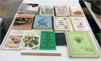 14 cookbooks & notepad