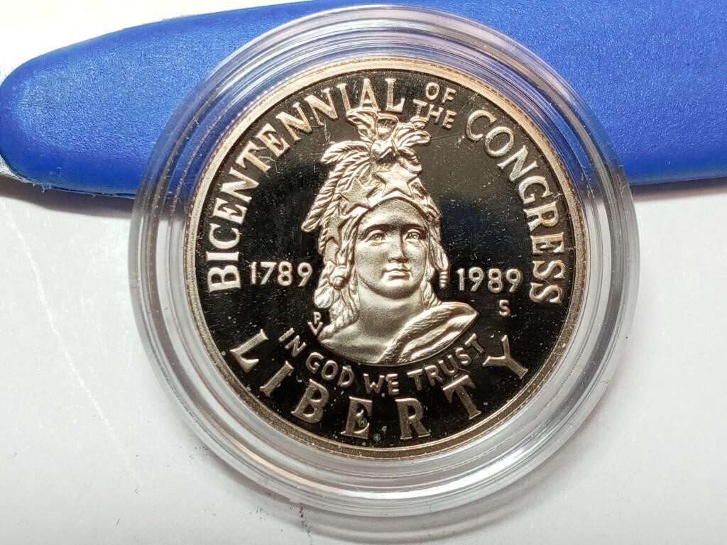 OF) 1989 s bicentennial proof half dollar