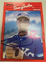 Royals Tom Gordon Signed Card with COA