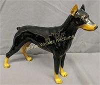 Cast Iron Mortens Studio Doberman Dog Figurine