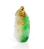 Vintage carved jade pendant