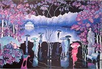 Zina Roitman- Original Serigraph "Rainy Night"