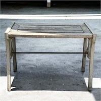 Wood and Iron Patio Table Wood Needs Refinish