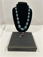 Turquoise Necklace Marked 925 Barse China