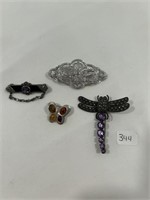 Sterling Silver Brooches (No Number in Pictures)