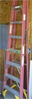 Werner Red Fiberglass 8' Step Ladder. In Three