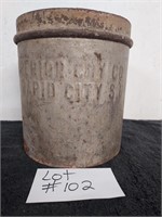 Antique canister. Superior dry company Rapid City
