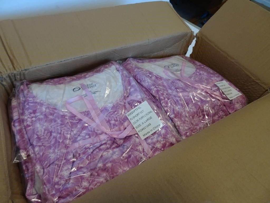Cozee Corner Purple Floral Pajama Set Size XL -