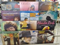 Assorted Vinyl Records Charlie Rich Kenny Rogers