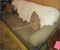 Sofa 85 x 35 w/ 2 throw pillows/1 blanket &