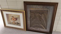 2 LARGE FRAMED ART PIECES - AS IS