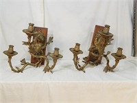 Pair of Cast Brass.Rococco Sconces