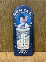 Vintage Metal Scotch Snuff Thermometer