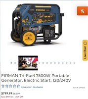 Firman Hybrid 7500-Watt Portable Generator