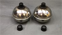 2 Vintage Kerosene Smudge Pots Chromed