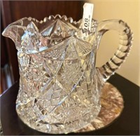 Cut Glass Squat Pitcher