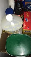 Two boxes of cleaning products