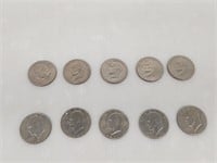 5 1971 and 5 Bicentennial US Dollar Coins