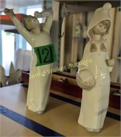 2 Lladro Figurines, Child Stretching, Girl