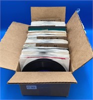 Box Of Vintage 45's Vinyl Records