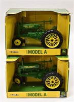 (2) 1/16 Ertl John Deere Model A Tractors