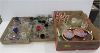 3 Trays Shot Glasses + Misc. Glassware