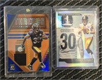(2) James Conner NFL Cards: (1) Is a Jersey Card