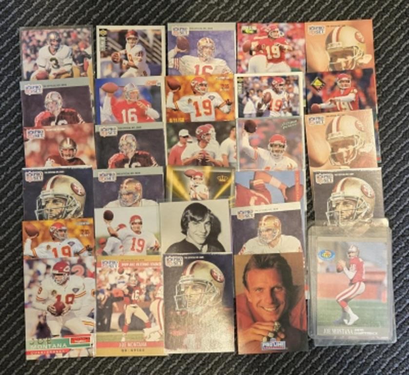 (30) NFL Joe Montana Cards