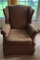 Wing Back Upholstered Armchair