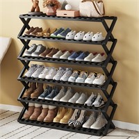 ZHUOKECE Free Standing Shoe Racks, Stackable Shoes