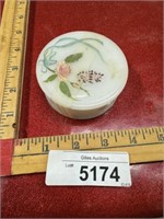 Vintage milk glass trinket box