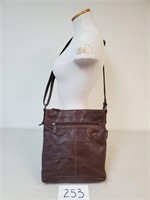 Jack George Genuine Leather Brown Handbag